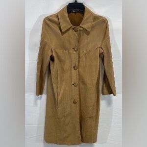 Miu Miu Beige Leather Trench Coat | 42 Regular